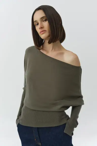 Simkhai Lavina Off Shoulder Knit Sweater | Thumbnail 3 Simkhai Lavina Off Shoulder Knit Sweater | Thumbnail 3
