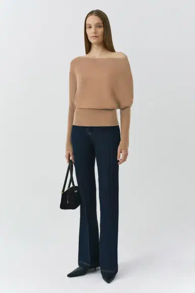 Simkhai Lavina Off Shoulder Sweater | Thumbnail 3 Simkhai Lavina Off Shoulder Sweater | Thumbnail 3