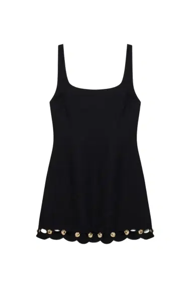 Simkhai Lindley Studded Linen Midi Dress | Thumbnail 1 Simkhai Lindley Studded Linen Midi Dress | Thumbnail 1