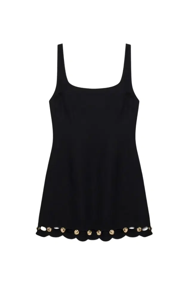 Lindley Studded Linen Midi Dress