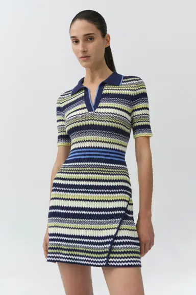 Simkhai Lira Knit Polo Mini Dress | Thumbnail 3