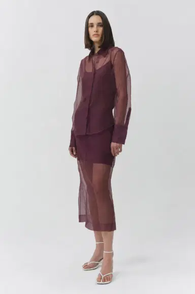 Simkhai Loen Organza Shirt | Thumbnail 4 Simkhai Loen Organza Shirt | Thumbnail 4