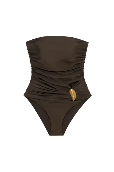 Simkhai Lorena Shell Strapless One Piece | Thumbnail 1 Simkhai Lorena Shell Strapless One Piece | Thumbnail 1