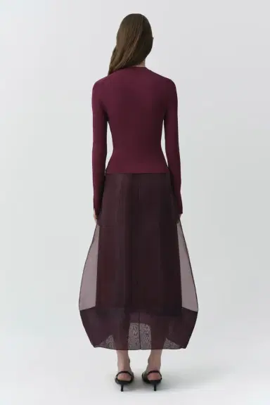 Simkhai Maril Knit Organza Midi Dress | Thumbnail 5 Simkhai Maril Knit Organza Midi Dress | Thumbnail 5