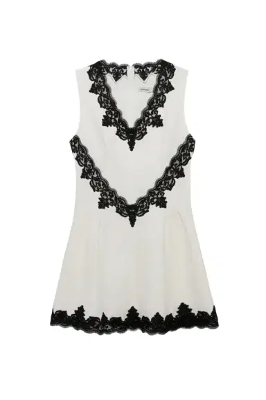 Simkhai Minna Cotton Faille Lace Mini Dress | Thumbnail 1