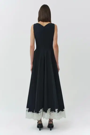 Simkhai Mira Cotton Faille Lace Midi Dress | Thumbnail 6