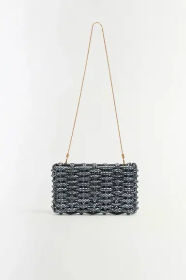 Simkhai Morgan Woven Rhinestone Clutch | Thumbnail 4