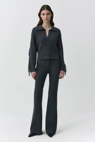 Simkhai Natalia Collared Fringe Sweater | Thumbnail 2 Simkhai Natalia Collared Fringe Sweater | Thumbnail 2