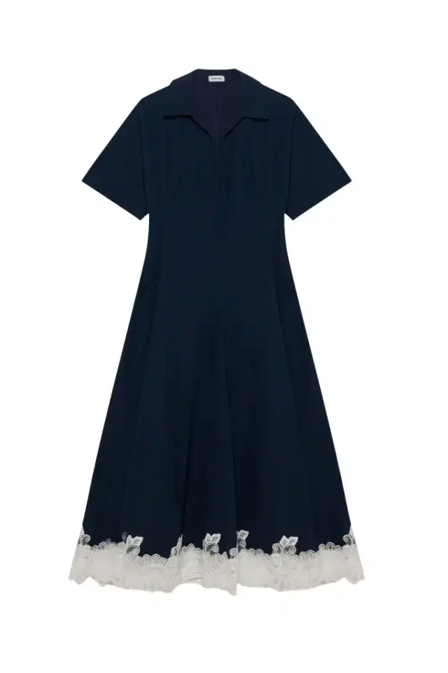 Nerris Cotton Faille Lace Midi Dress Nerris Cotton Faille Lace Midi Dress