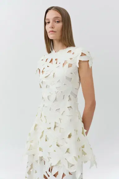 Simkhai Neve Embroidered Cotton Midi Dress | Thumbnail 3