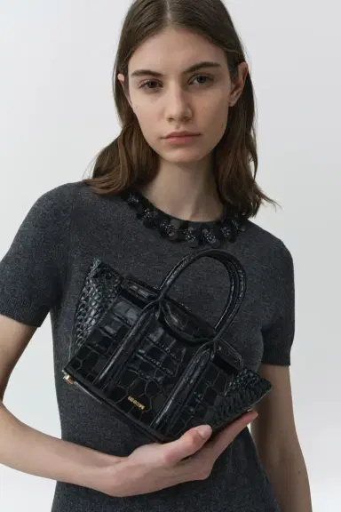 Simkhai Nicola Croc-Embossed Leather Mini Tote | Thumbnail 2