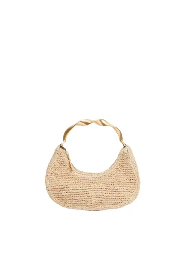 Simkhai Nixi Raffia Twist Handle Bag