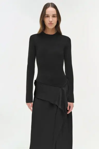 Simkhai Ornella Knit Satin Midi Dress | Thumbnail 3 Simkhai Ornella Knit Satin Midi Dress | Thumbnail 3