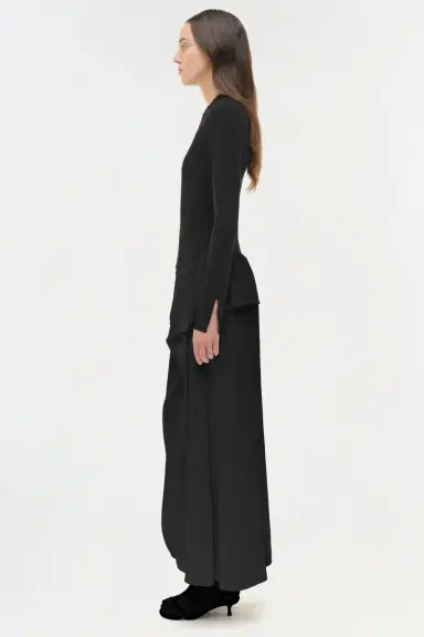 Simkhai Ornella Knit Satin Midi Dress | Thumbnail 4 Simkhai Ornella Knit Satin Midi Dress | Thumbnail 4
