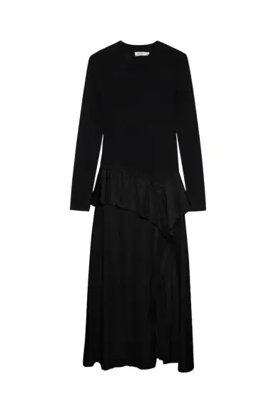 Simkhai Ornella Knit Satin Midi Dress | Thumbnail 1 Simkhai Ornella Knit Satin Midi Dress | Thumbnail 1
