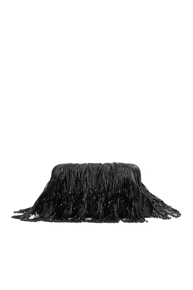 Pia Beaded Fringe Clutch Pia Beaded Fringe Clutch