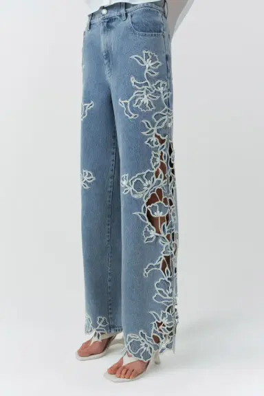 Simkhai Porter Embroidered Jean | Thumbnail 3