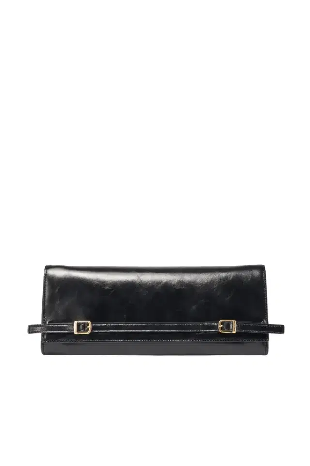 River East West Leather Clutch