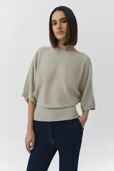Simkhai Shai Cashmere Dolman Boxy Tee | Thumbnail 3 Simkhai Shai Cashmere Dolman Boxy Tee | Thumbnail 3