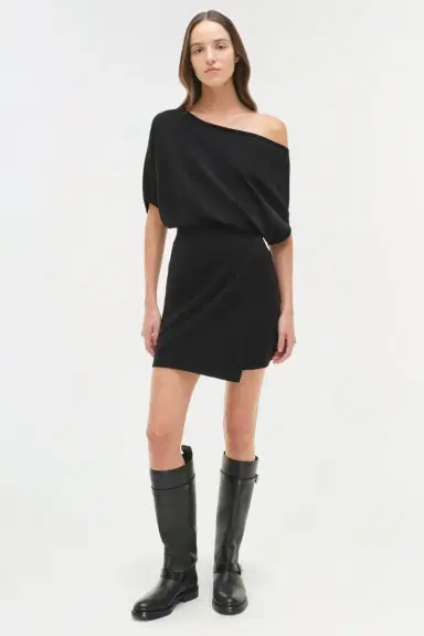 Simkhai Shania Off Shoulder Knit Mini Dress | Thumbnail 2