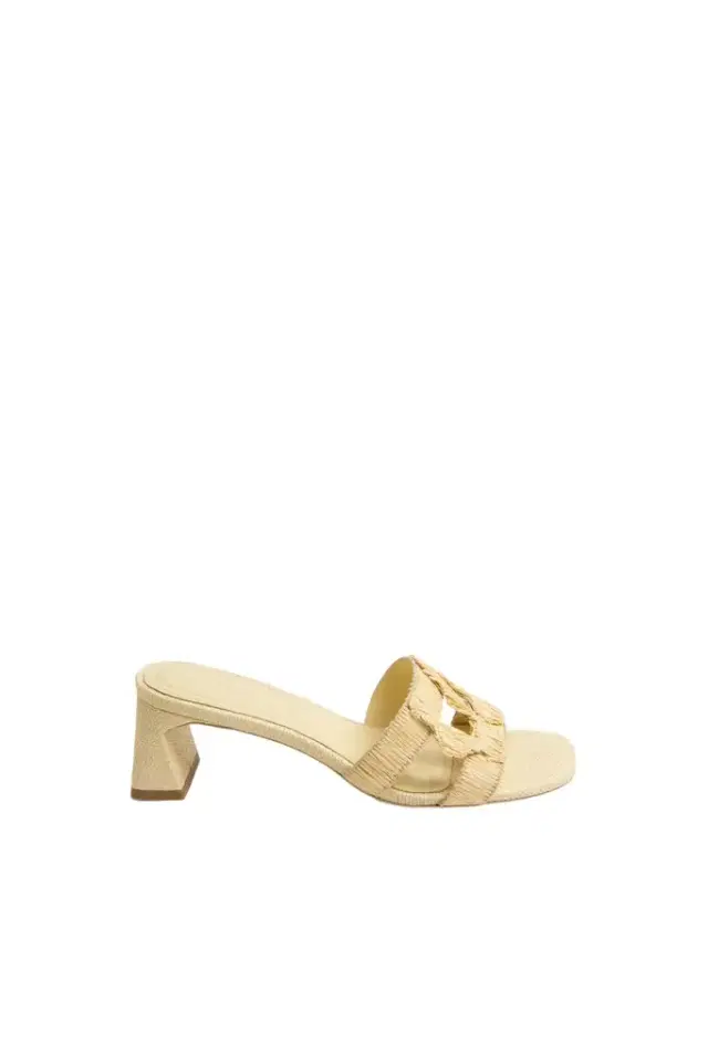 Simkhai Simkhai Monogram Raffia Block Heel