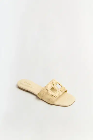 Simkhai Simkhai Monogram Raffia Flat Slide | Thumbnail 3 Simkhai Simkhai Monogram Raffia Flat Slide | Thumbnail 3