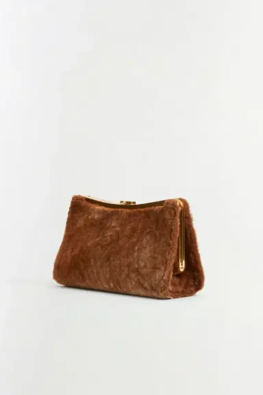 Simkhai Solange Shearling Clutch | Thumbnail 3