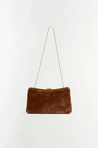 Simkhai Solange Shearling Clutch | Thumbnail 6
