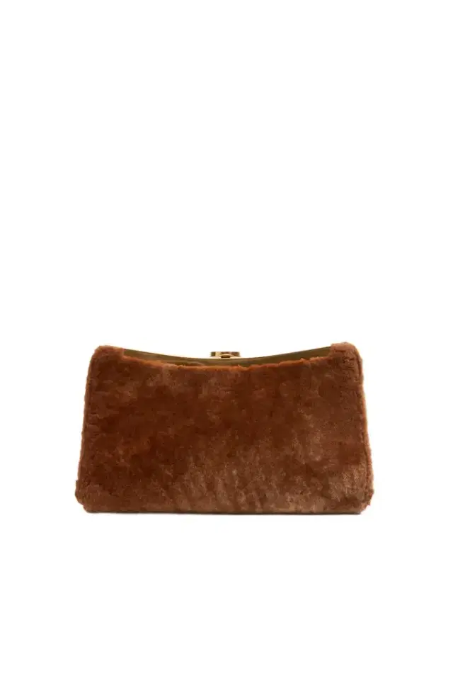 Solange Shearling Clutch