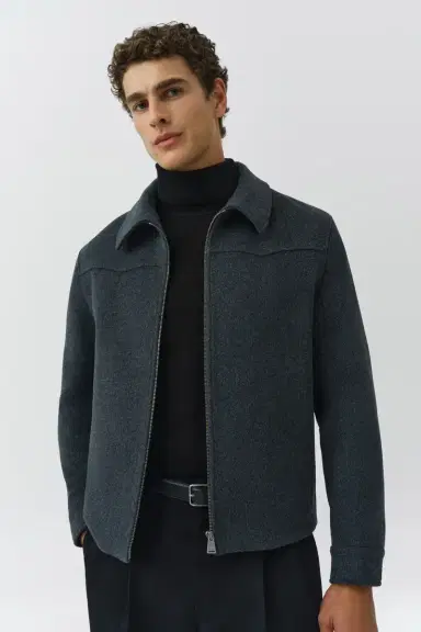 Simkhai Sterling Zip Front Wool Jacket | Thumbnail 3 Simkhai Sterling Zip Front Wool Jacket | Thumbnail 3