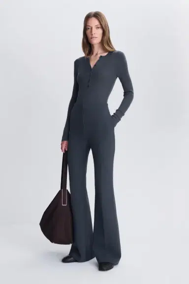 Simkhai Susanne Silk Cashmere Henley Bodysuit | Thumbnail 4 Simkhai Susanne Silk Cashmere Henley Bodysuit | Thumbnail 4