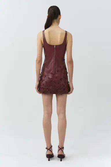 Simkhai Talen Floral Leather Mini Dress | Thumbnail 5