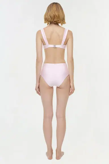 Simkhai Teya High Waisted Ruched Bikini Bottom | Thumbnail 5