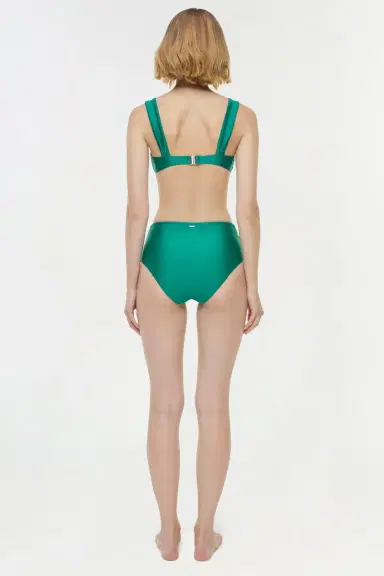 Simkhai Teya High Waisted Ruched Bikini Bottom | Thumbnail 5