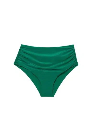 Simkhai Teya High Waisted Ruched Bikini Bottom | Thumbnail 1