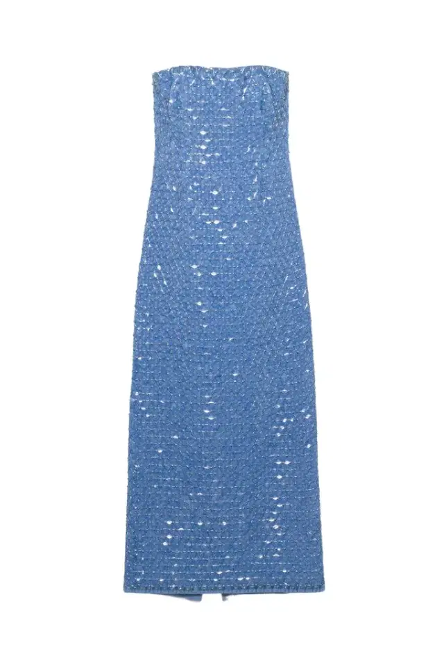 Vanessa Embellished Bustier Midi Dress