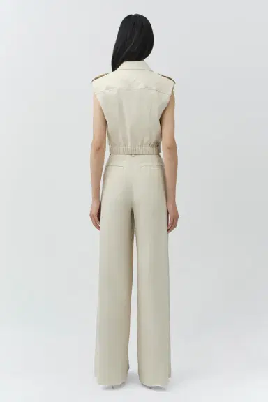 Simkhai York Cropped Linen Vest | Thumbnail 5