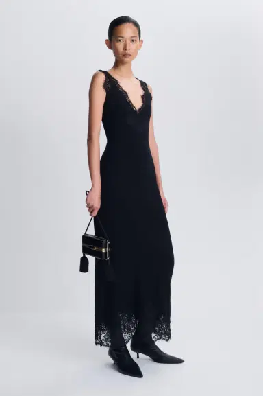 Simkhai Zinnia Lace Cashmere Midi Dress | Thumbnail 3 Simkhai Zinnia Lace Cashmere Midi Dress | Thumbnail 3