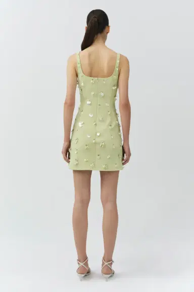 Simkhai Ziva Embellished Crepe Mini Dress | Thumbnail 4 Simkhai Ziva Embellished Crepe Mini Dress | Thumbnail 4