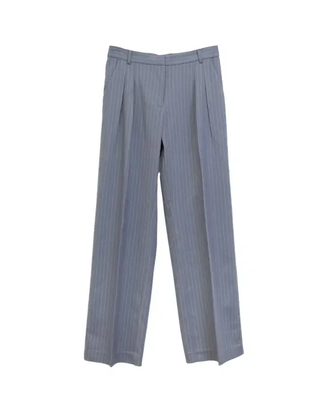 Aknvas The Rune trousers in grey pinstripe
