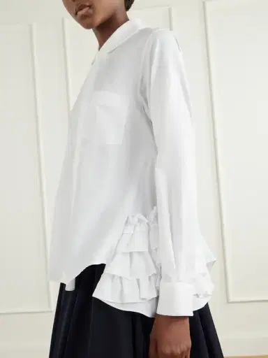 Comme des Garçons GIRL Ruffled Cotton-poplin Shirt | Thumbnail 5
