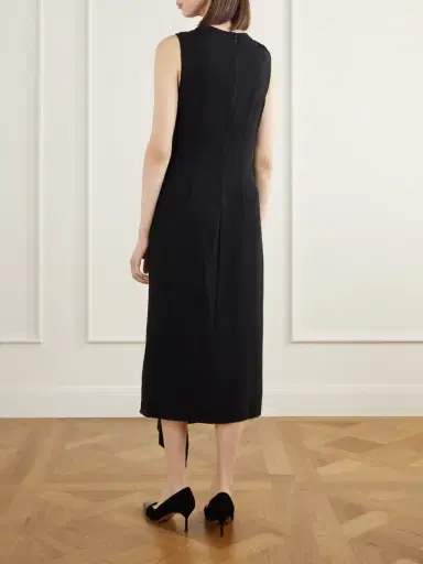 Veronica Beard Freja Draped Crepe-blend Midi Dress | Thumbnail 3