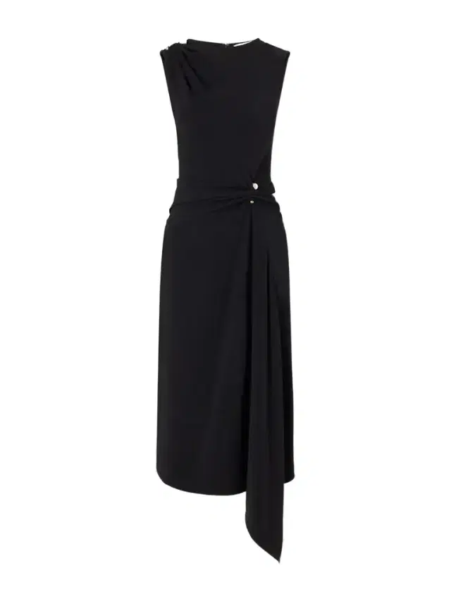 Veronica Beard Freja Draped Crepe-blend Midi Dress