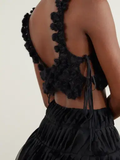 Pauline Dujancourt Georgia Crocheted Mesh Bra | Thumbnail 4