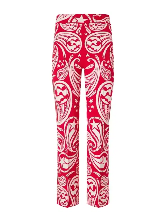HIGH SPORT Cosmic Paisley Kick Cotton-blend Jacquard Flared Pants