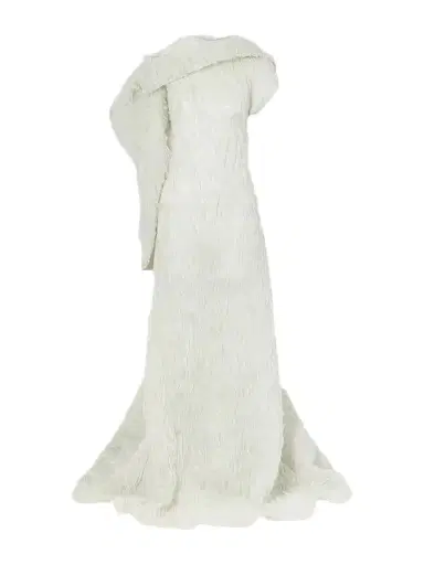 Maticevski Radiance Asymmetric Draped Chiffon-jacquard Gown | Thumbnail 1 Maticevski Radiance Asymmetric Draped Chiffon-jacquard Gown | Thumbnail 1