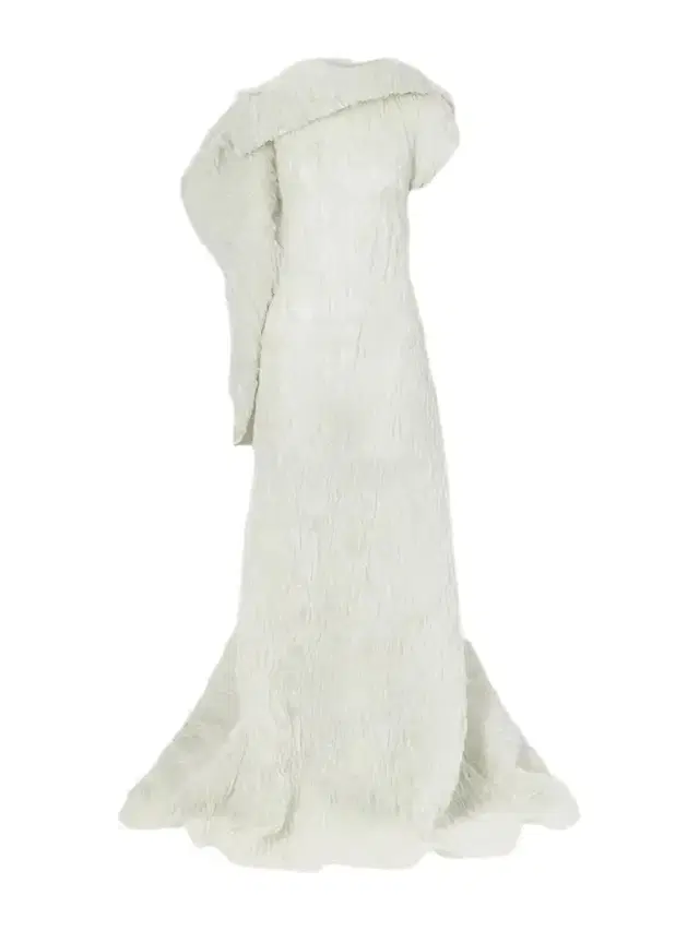 Maticevski Radiance Asymmetric Draped Chiffon-jacquard Gown