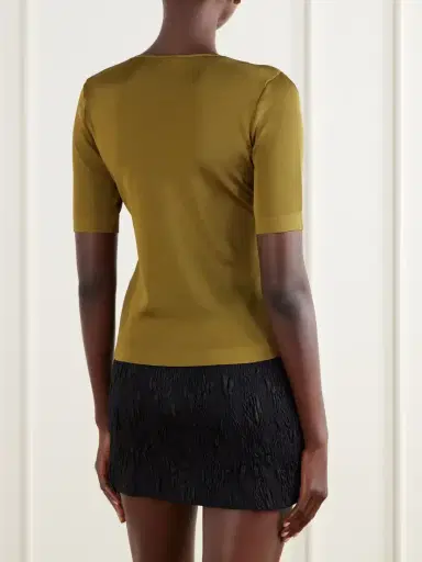 Balmain Lace-trimmed Knitted T-shirt | Thumbnail 4 Balmain Lace-trimmed Knitted T-shirt | Thumbnail 4