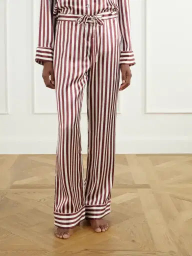 Olivia von Halle Soren Striped Silk-satin Pajama | Thumbnail 3 Olivia von Halle Soren Striped Silk-satin Pajama | Thumbnail 3