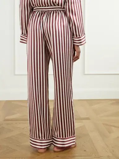 Olivia von Halle Soren Striped Silk-satin Pajama | Thumbnail 4 Olivia von Halle Soren Striped Silk-satin Pajama | Thumbnail 4